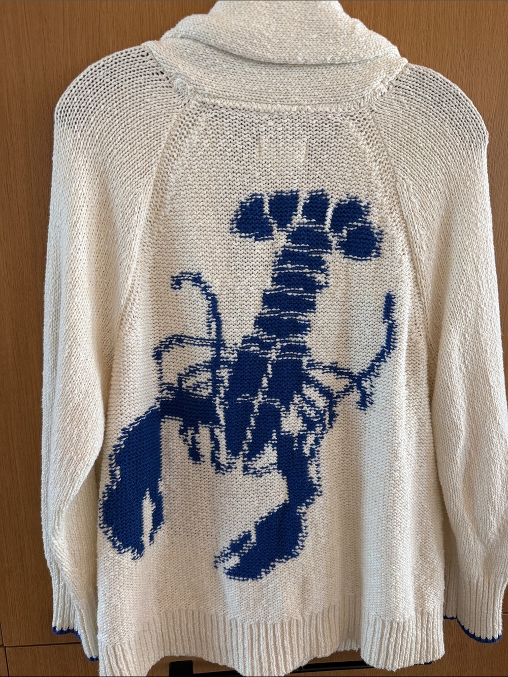 Anthropologie Maeve Lobster Cardigan Sweater Cream Color size Small - Picture 15 of 16